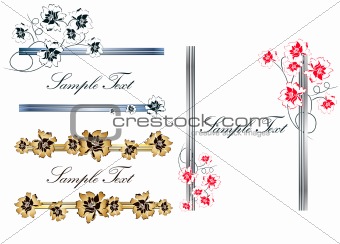 Three floral greetings cards