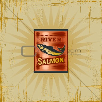 Retro Salmon Can