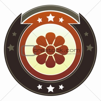 Flower icon on imperial button