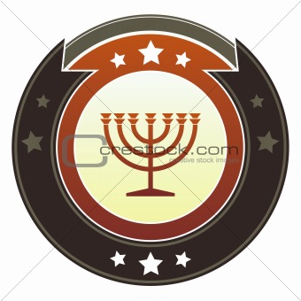 Jewish menorah icon
