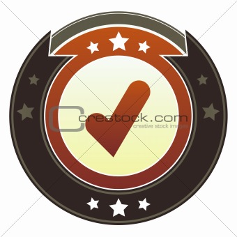 Check mark icon on imperial button