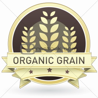 Organic grain food label