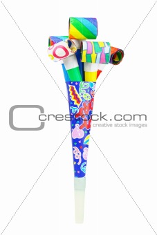 Multicolor party blowers and horn 