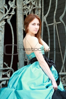 Romantic girl in the beautiful dress