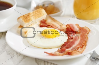 Tasty breakfast in the morning 