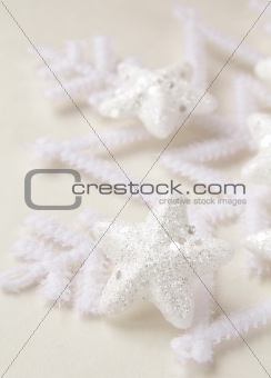 Snowflake photo on a white background