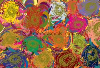 Background with abstract varicoloured elements