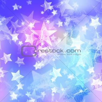 blue and pink stars