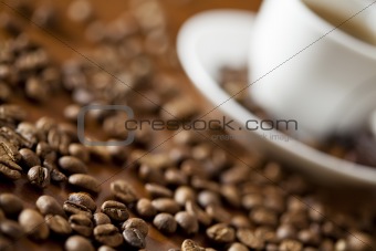 Coffee Cup and Beans 