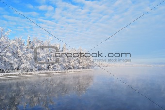 Finland. Imatra reservoir in winter