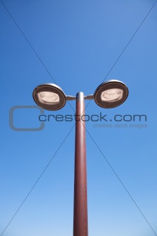 double modern streetlamp