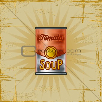 Retro Tomato Soup Can