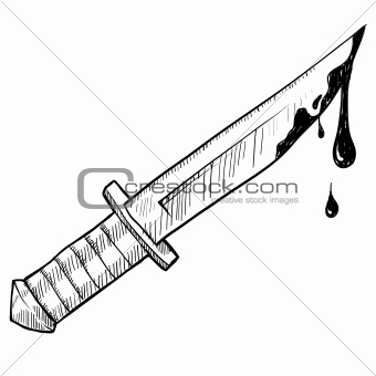 Bloody knife sketch