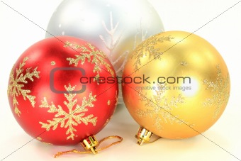 Three Christmas Decoration Balls. 
