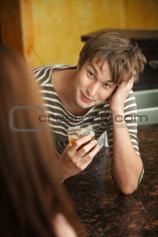 Young Man with Drink