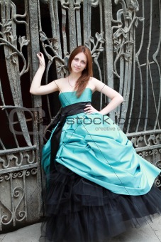 Romantic girl in the beautiful dress