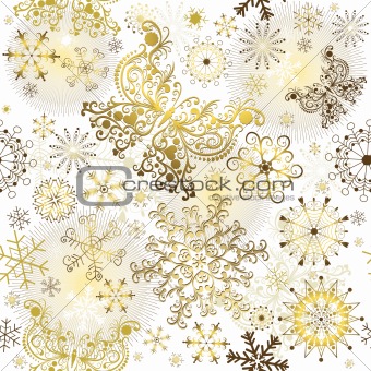 Christmas golden pattern