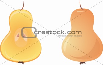 Simple stylized pear
