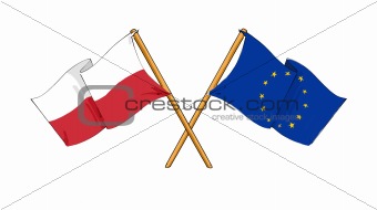 Poland and European Union alliance and friendship