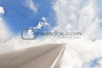 Heaven road turn into clouds