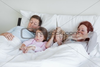 Family waking up