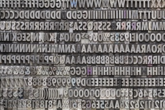 vintage metal letters and numbers