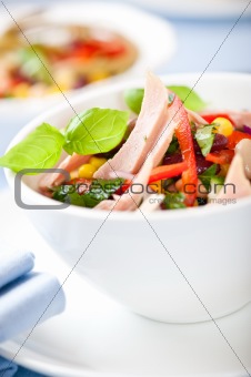Mixed vegetable salad with tuna