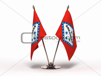 Miniature Flag of Arkansas (Isolated)