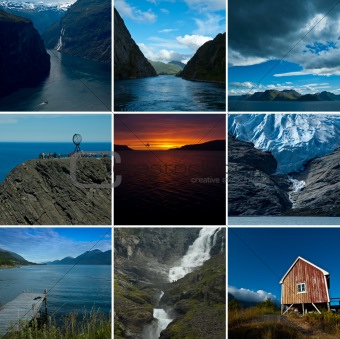 Collage Norway Landscapes