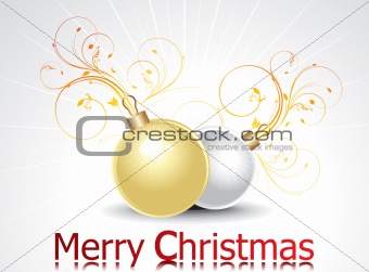 abstract christmas background with floral