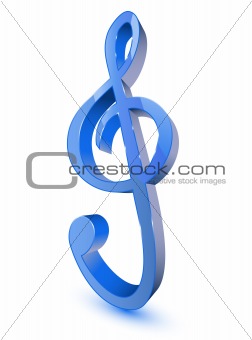3d treble clef symbol