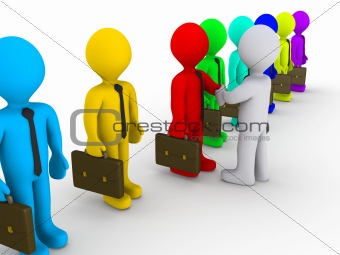 Selecting businessman for deal