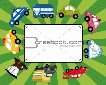 cartoon car card