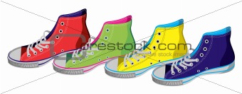 Teenager sneakers isolated