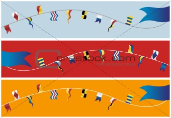 Banner of nautical flags.