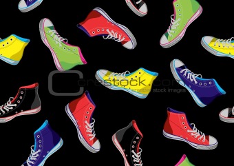 Teenager sneakers pattern.