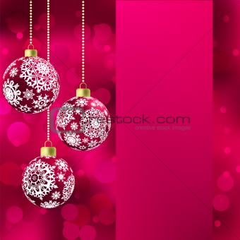 Background with stars and Christmas balls. EPS 8