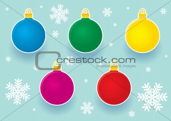 Christmas balls stickers