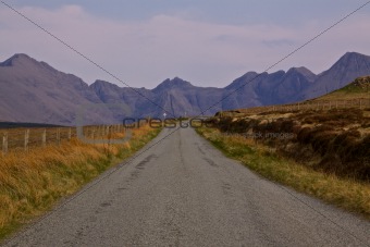Narrow road on Isle of Skye