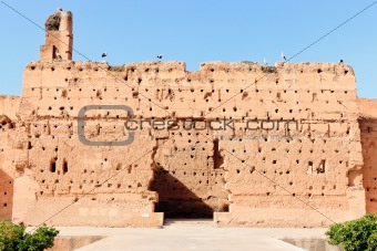 Ancient wall at El-Badi Palace
