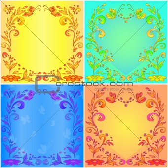 Abstract floral backgrounds