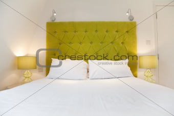 Bright luxurious bed design