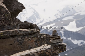Rock Cairn At Altitude
