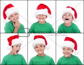 Happy child with christmas hat