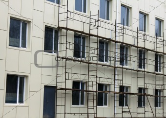 Scaffold against the wall