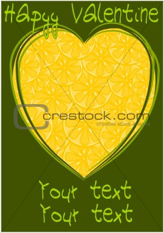 Lemons hearts - illustration
