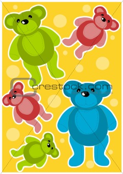 Teddy bears background
