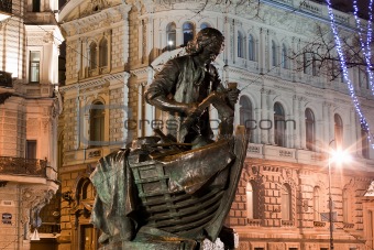 Horizontal view of statue Peter the Great, St. Petersburg