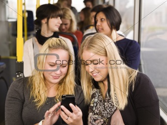 Women with a cellphone