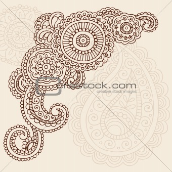 Henna Mehndi Doodles Vector Design